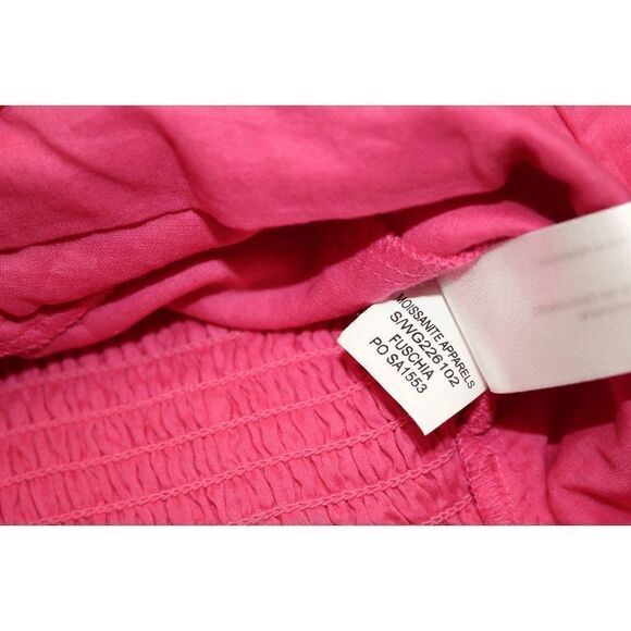 B O G Collective Pink Peasant Crop Top - Picture 10 of 10